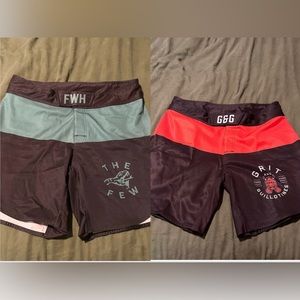 Bundle of 2 MMA / Jiu Jitsu / BJJ workout / fight / grappling shorts